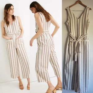 Striped Pull on Jumpsuit //Cotton/Linen// Madewell